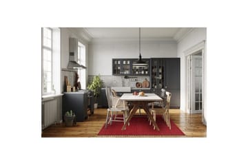 Garnmatta Line - 130x190 cm, Röd - Textil & mattor - Mattor - Modern matta - Bomullsmatta