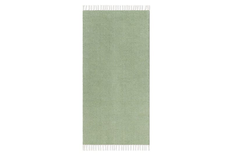 Garnmatta Line - 75x220 cm, Grön - Textil & mattor - Mattor - Modern matta - Bomullsmatta