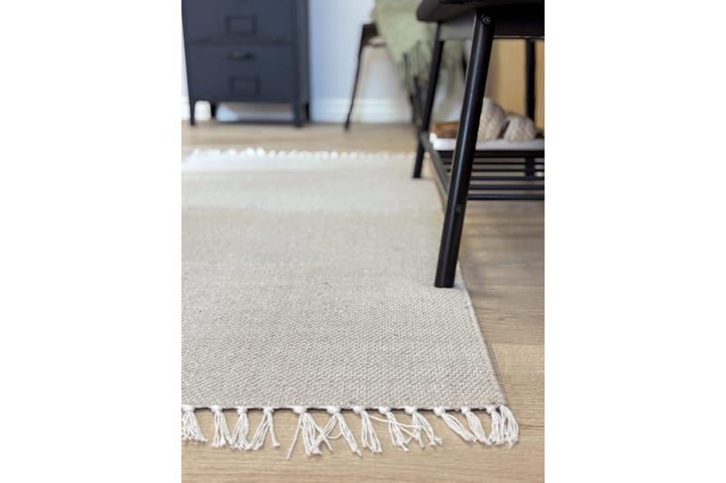 Garnmatta Line - 75x220 cm, Greige - Textil & mattor - Mattor - Modern matta - Bomullsmatta