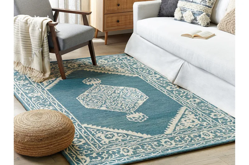 Gevas Ullmatta 140x200 cm - Blå - Textil & mattor - Mattor - Modern matta - Ullmatta