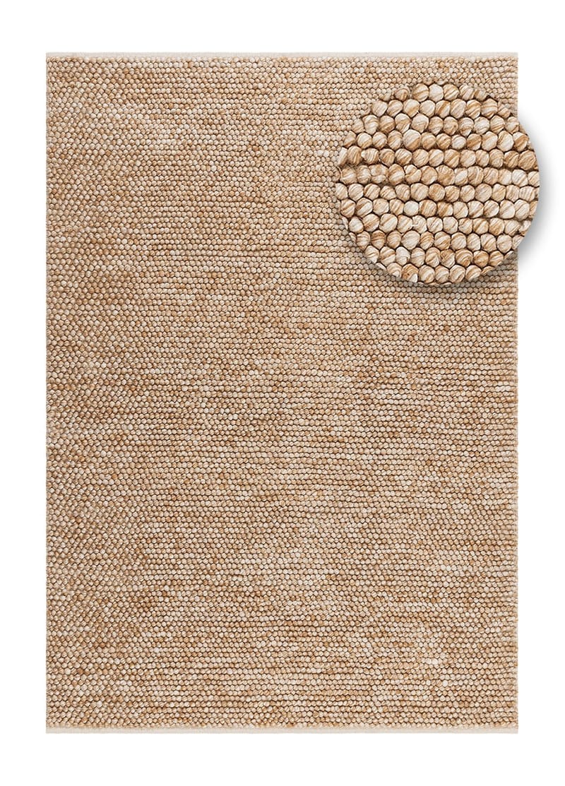 Handvävd Matta Bubble 140x200 cm - Karamell - Textil & mattor - Mattor - Modern matta - Ullmatta