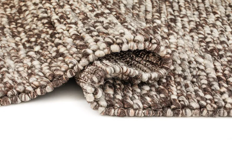 Handvävd Matta Bubble Kvadratisk 200x200 cm - Choklad Melange - Textil & mattor - Mattor - Modern matta - Ullmatta