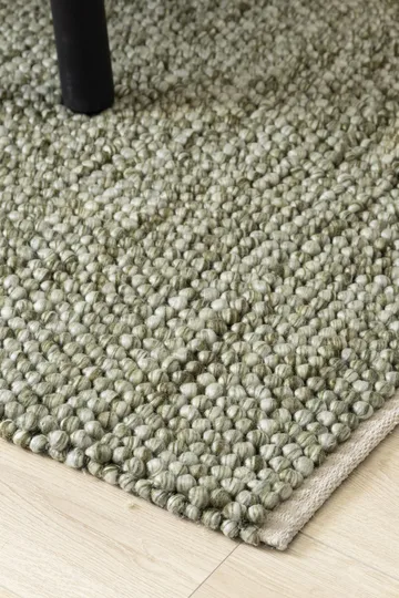 Handvävd Matta Bubble Kvadratisk 200x200 cm - Olivgrön - Textil & mattor - Mattor - Modern matta - Ullmatta