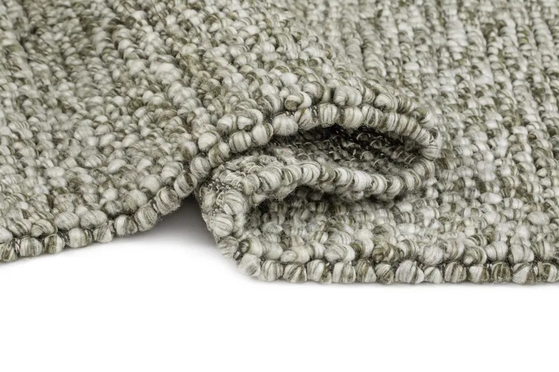 Handvävd Matta Bubble Kvadratisk 200x200 cm - Olivgrön - Textil & mattor - Mattor - Modern matta - Ullmatta