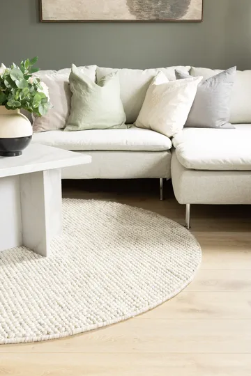 Handvävd Matta Bubble Rund 120 cm - IvoryMelange - Textil & mattor - Mattor - Modern matta - Ullmatta