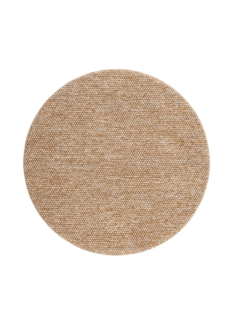 Handvävd Matta Bubble Rund 120 cm - Karamell - Textil & mattor - Mattor - Modern matta - Ullmatta