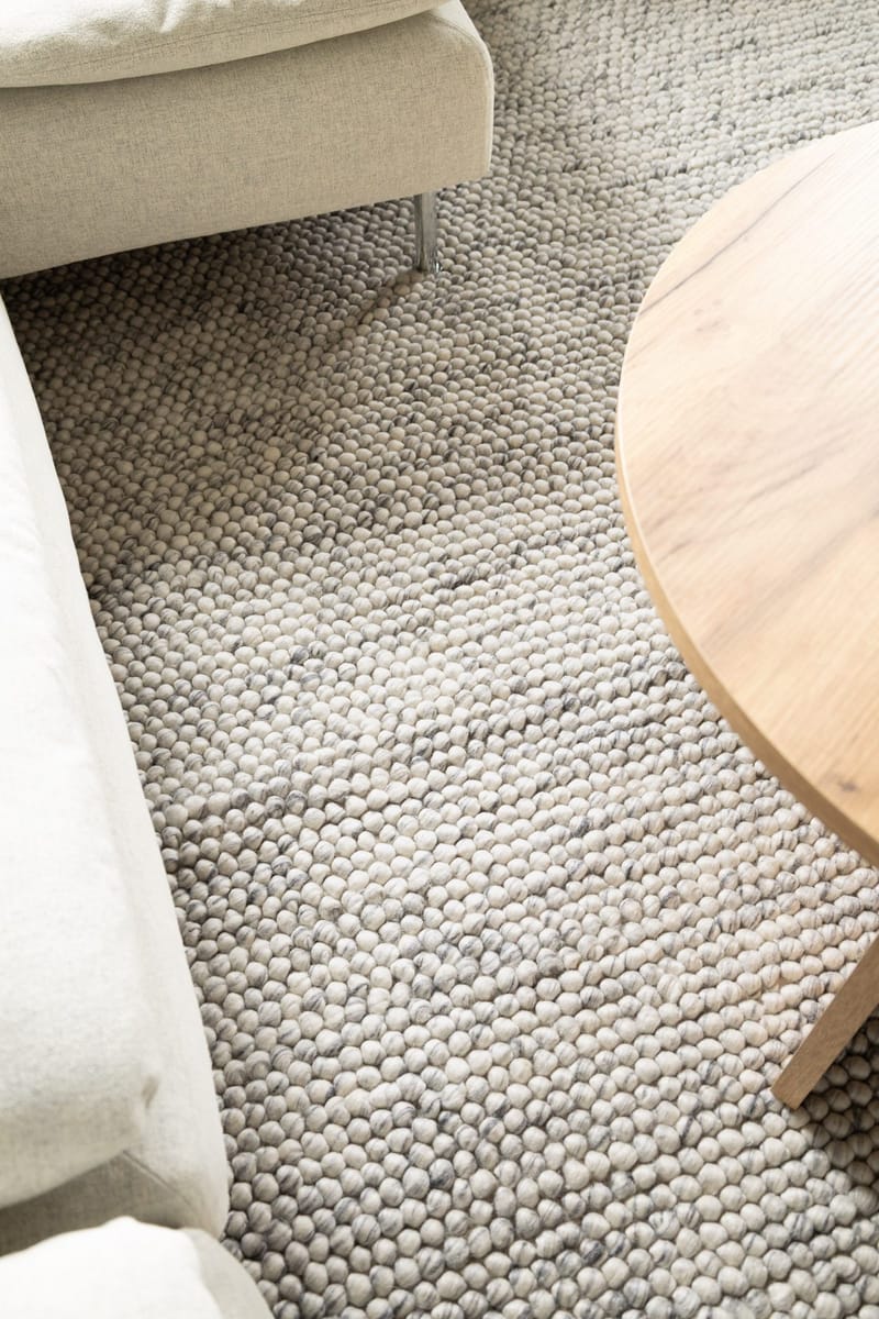 Handvävd Matta Bubble Rund 200 cm - Grå Melange - Textil & mattor - Mattor - Modern matta - Ullmatta