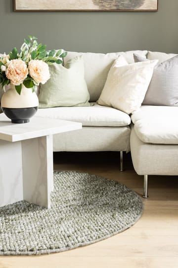 Handvävd Matta Bubble Rund 240 cm - Olivgrön - Textil & mattor - Mattor - Modern matta - Ullmatta