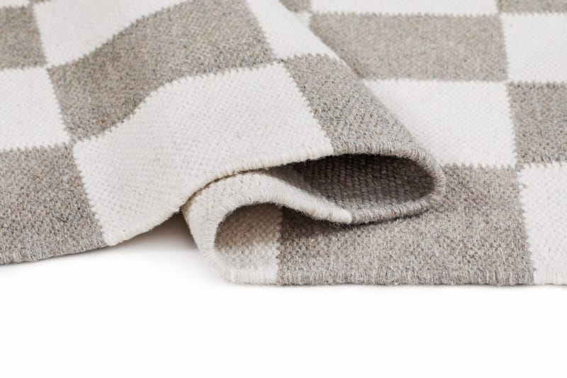 Handvävd Matta Nordic Check 160x230 cm - Grå - Textil & mattor - Mattor - Modern matta - Ullmatta