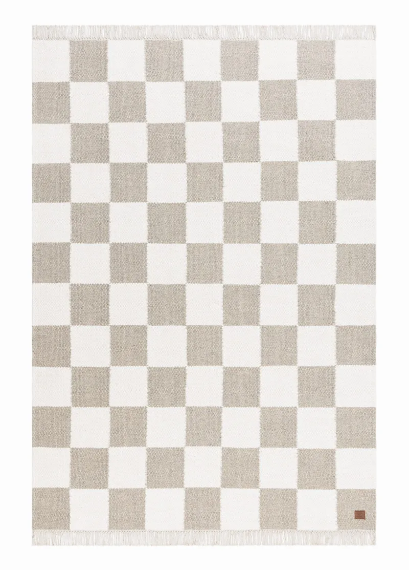 Handvävd Matta Nordic Check 200x300 cm, Grå