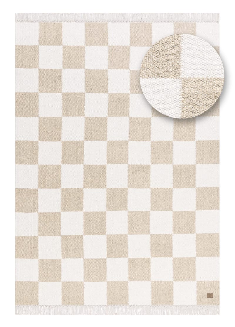 Handvävd Matta Nordic Check 200x300 cm - Linne - Textil & mattor - Mattor - Modern matta - Ullmatta