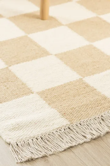 Handvävd Matta Nordic Check 200x300 cm - Linne - Textil & mattor - Mattor - Modern matta - Ullmatta