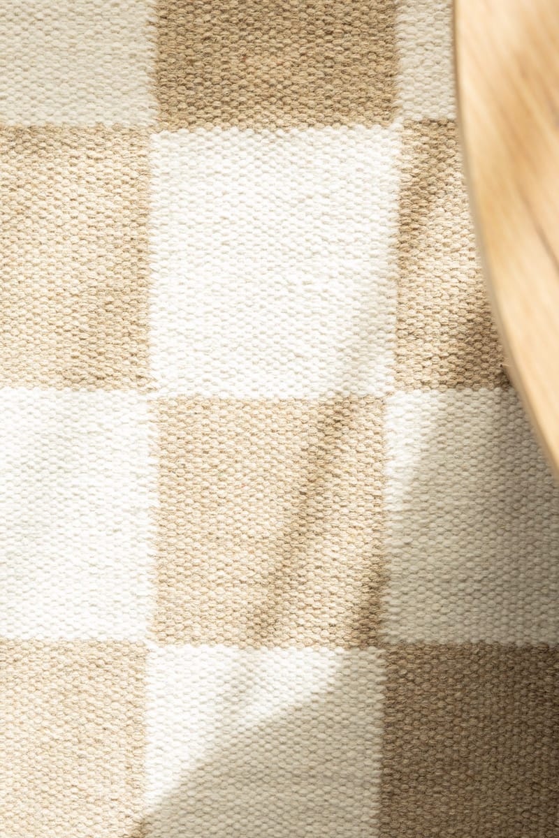 Handvävd Matta Nordic Check 200x300 cm - Linne - Textil & mattor - Mattor - Modern matta - Ullmatta