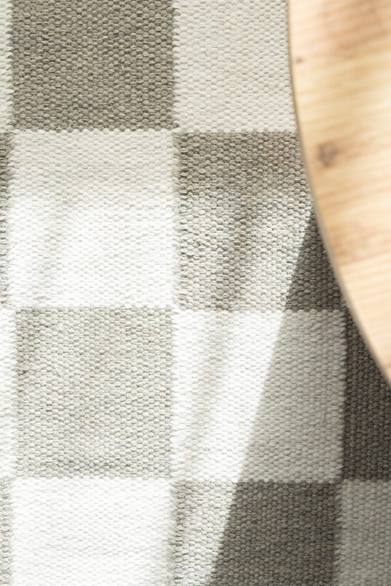 Handvävd Matta Nordic Check 240x340 cm - Grå - Textil & mattor - Mattor - Modern matta - Ullmatta