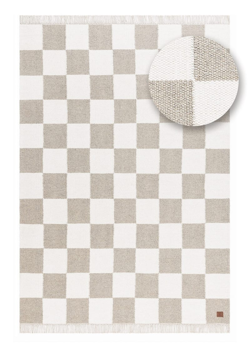 Handvävd Matta Nordic Check 240x340 cm - Grå - Textil & mattor - Mattor - Modern matta - Ullmatta