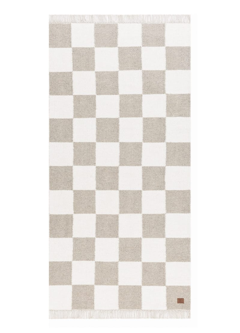 Handvävd Matta Nordic Check 75x200 cm - Grå - Textil & mattor - Mattor - Modern matta - Ullmatta