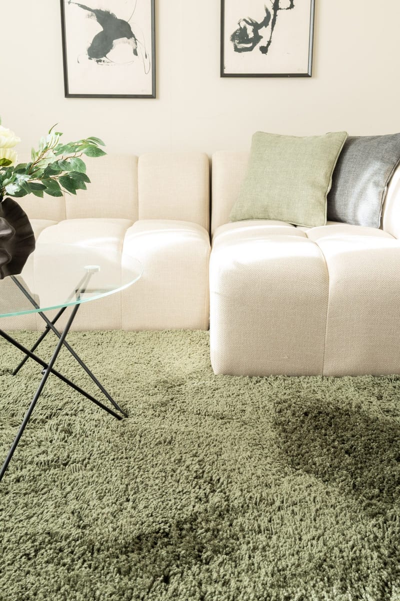 Handvävd Matta Sorrento 200x300 cm - Smaragdgrön - Textil & mattor - Mattor - Modern matta - Ryamatta & luggmatta