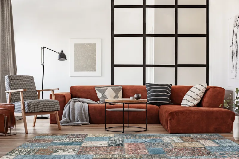 Tarfaya Friezematta 240x340 cm - Flerfärgad - Textil & mattor - Mattor - Orientaliska mattor - Patchwork matta