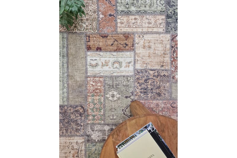Tarfaya Friezematta 80x300 cm - Grön - Textil & mattor - Mattor - Orientaliska mattor - Patchwork matta