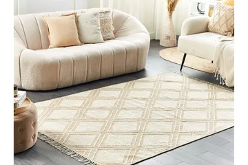 Kacem Bomullsmatta 160x230 cm - Beige - Textil & mattor - Mattor - Modern matta - Bomullsmatta