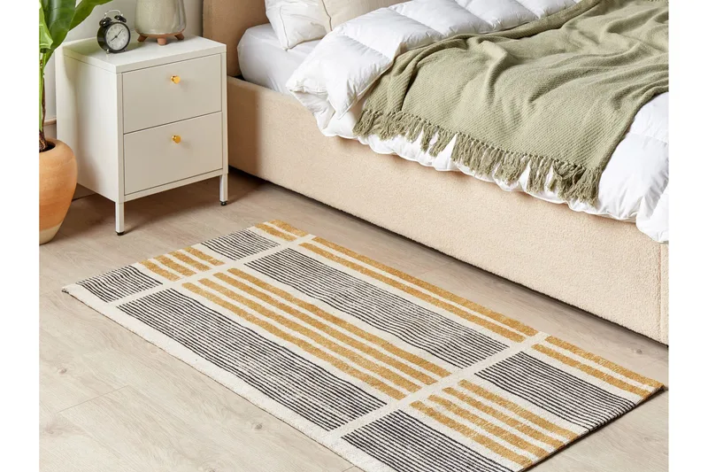 Katra Ryamatta 80x150 cm - Gul - Textil & mattor - Mattor - Modern matta - Bomullsmatta