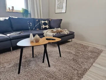Lounge Ryamatta 160x230 cm Rektangulär - Linne - Textil & mattor - Mattor - Modern matta - Ryamatta & luggmatta