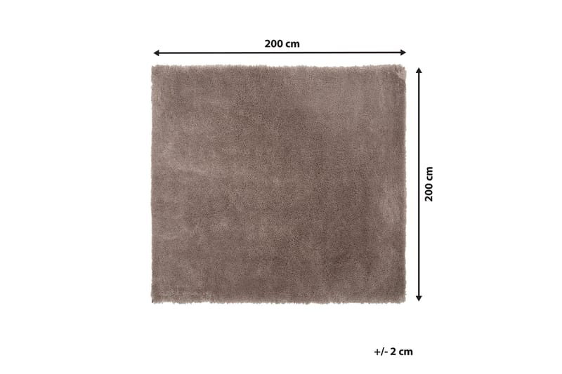 Lyme Matta Lång Lugg 200x200 cm - Ljusbrun - Textil & mattor - Mattor - Modern matta - Ryamatta & luggmatta