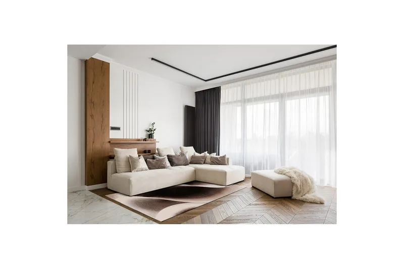 Maskinvävd Matta Brilliance Modern - 140x200 cm, Mocca - Textil & mattor - Mattor - Modern matta - Wiltonmattor