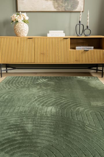 Maskinvävd Matta Cozy Zen 155x230 cm - Smaragdgrön - Textil & mattor - Mattor - Modern matta - Wiltonmattor