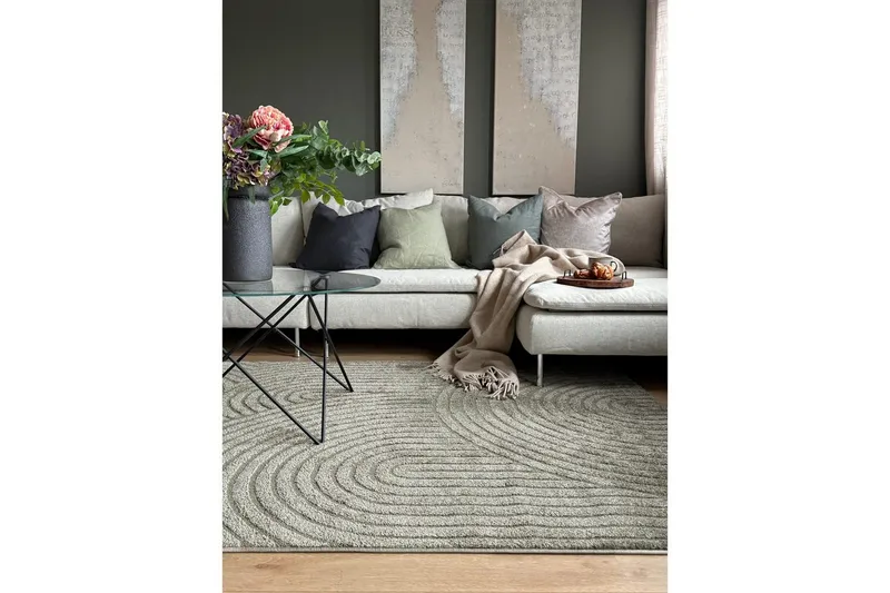 Maskinvävd Matta Genova Zen - 160x230 cm, Grön - Textil & mattor - Mattor - Modern matta - Wiltonmattor