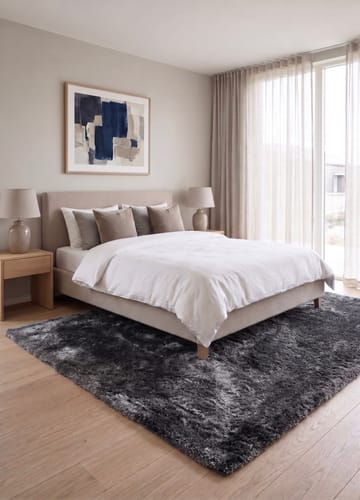 Maskinvävd Matta Novelle 200x290 cm - Grafit - Textil & mattor - Mattor - Modern matta - Ryamatta & luggmatta
