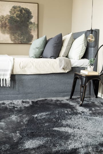 Maskinvävd Matta Novelle Kravdratisk 200x200 cm - Grafit - Textil & mattor - Mattor - Modern matta - Ryamatta & luggmatta