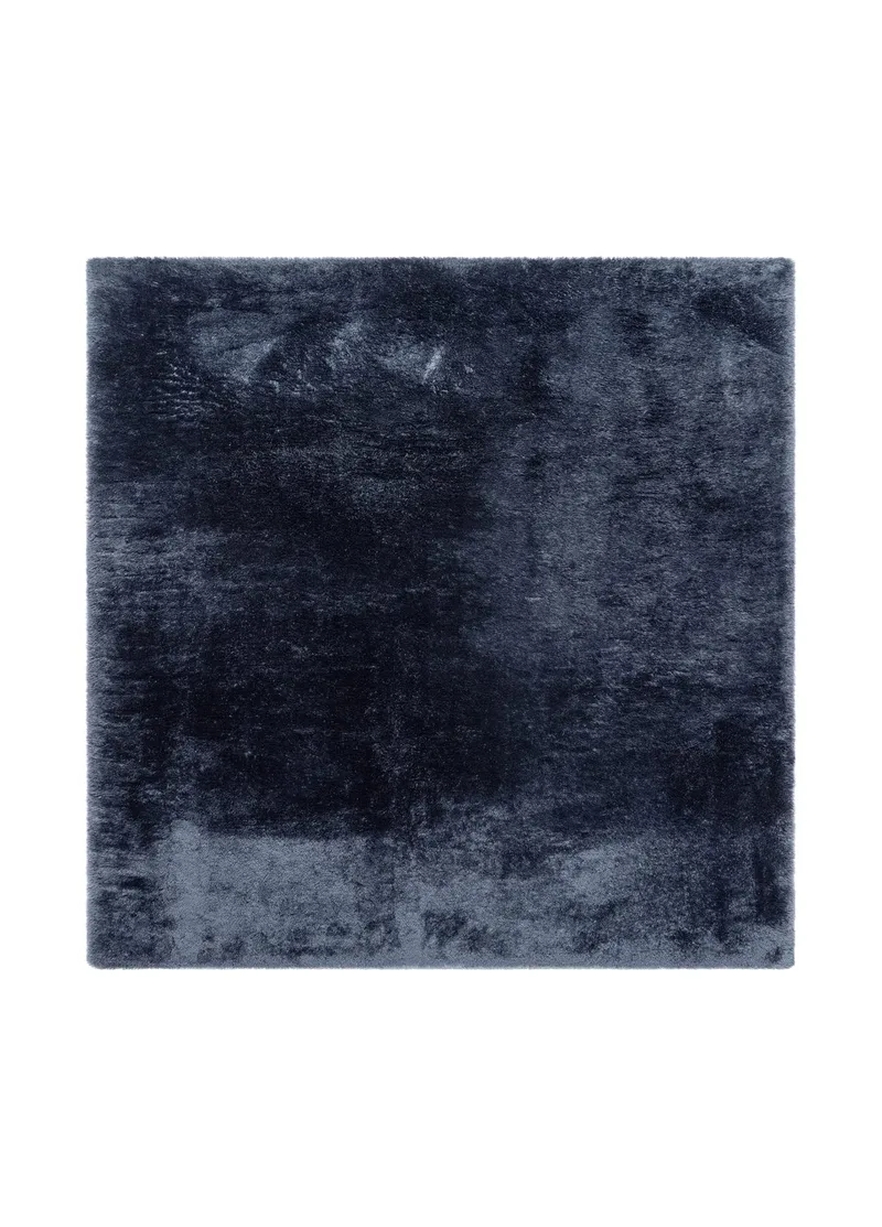 Maskinvävd Matta Novelle Kravdratisk 240x240 cm - Blå - Textil & mattor - Mattor - Modern matta - Ryamatta & luggmatta
