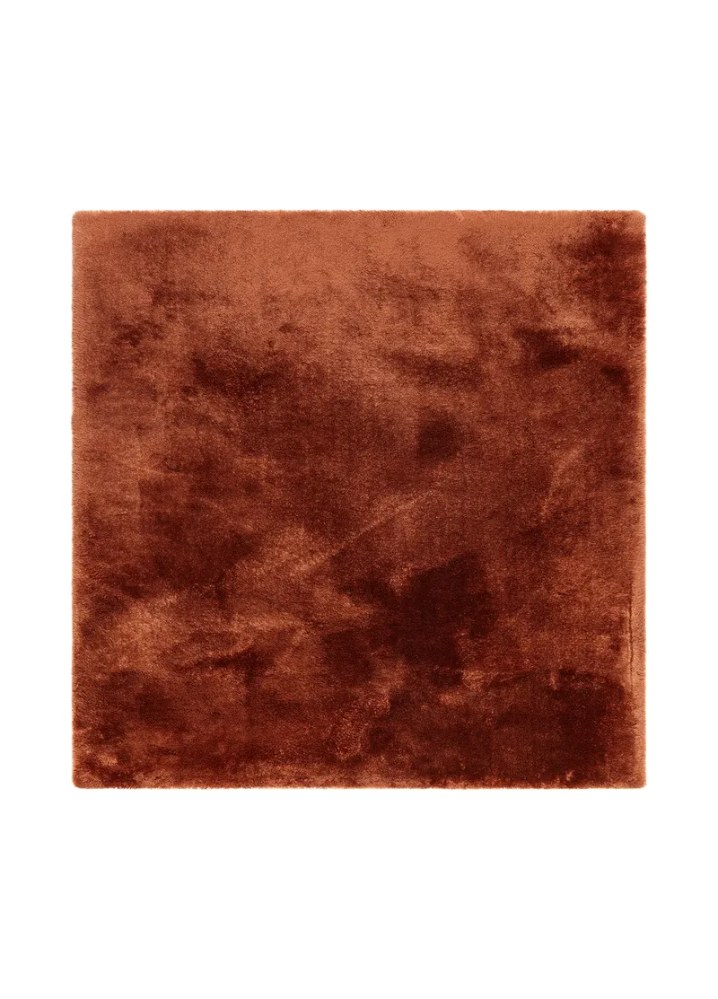Maskinvävd Matta Novelle Kravdratisk 240x240 cm - Koppar - Textil & mattor - Mattor - Modern matta - Ryamatta & luggmatta