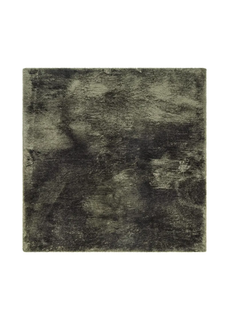 Maskinvävd Matta Novelle Kravdratisk 240x240 cm - Sammetsgrön - Textil & mattor - Mattor - Modern matta - Ryamatta & luggmatta