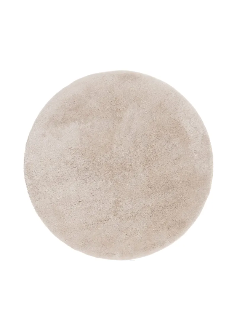 Maskinvävd Matta Novelle Rund 120 cm - Creme - Textil & mattor - Mattor - Modern matta - Ryamatta & luggmatta