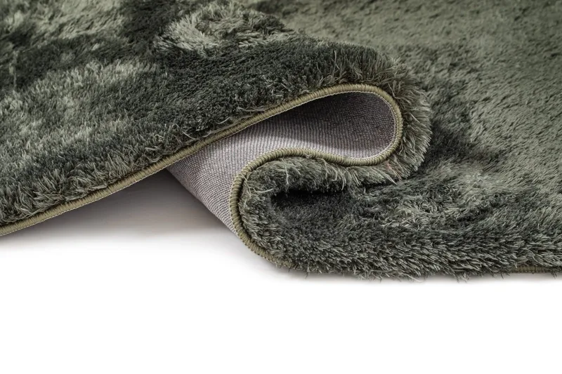 Maskinvävd Matta Novelle Rund 120 cm - Sammetsgrön - Textil & mattor - Mattor - Modern matta - Ryamatta & luggmatta