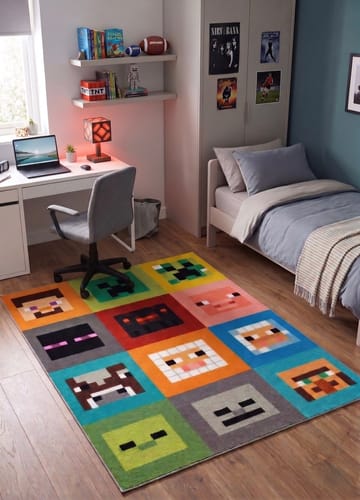 Maskinvävd Matta Play Mining 120x160 cm - Multi - Textil & mattor - Mattor - Modern matta - Wiltonmattor