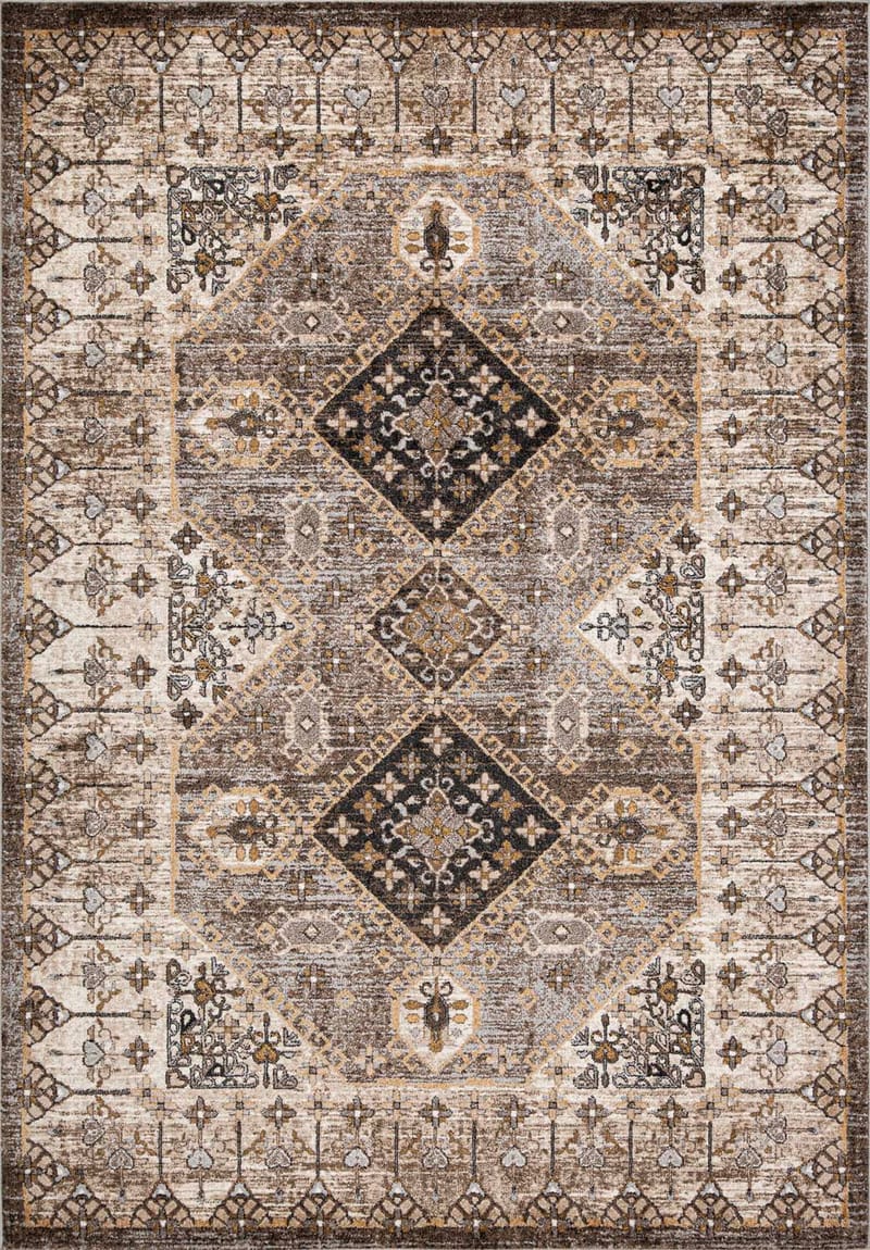 Matta Yelvi 133x190 cm - Brun/Beige - Textil & mattor - Mattor - Modern matta - Wiltonmattor