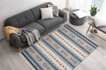Fagersta Ullmatta 160x230 cm - Blå - Textil & mattor - Mattor - Modern matta - Ullmatta
