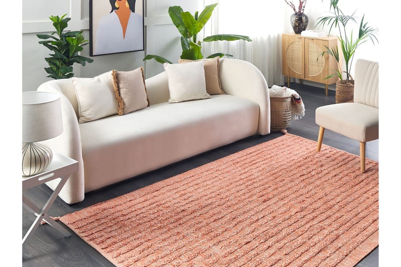 Mugla Ryamatta 140x200 cm - Orange - Textil & mattor - Mattor - Modern matta - Bomullsmatta