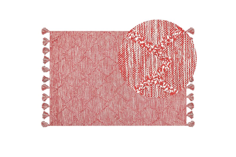 Nigde Ryamatta 160x230 cm - Röd - Textil & mattor - Mattor - Modern matta - Bomullsmatta