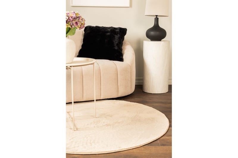 Relax Ryamatta Rund 120 cm - Beige - Textil & mattor - Mattor - Modern matta - Ryamatta & luggmatta