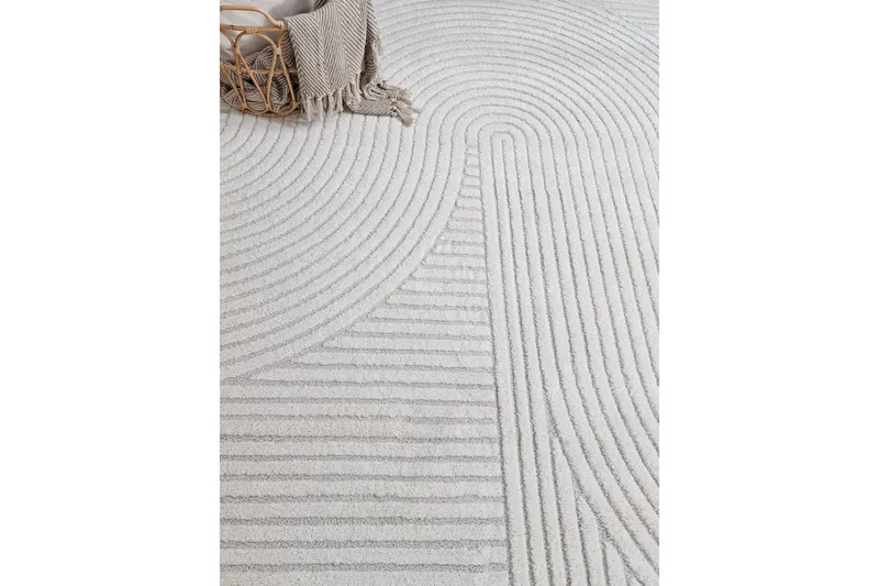 Bella Wiltonmatta 240x340 cm Rektangulär - Vit - Textil & mattor - Mattor - Modern matta - Friezematta