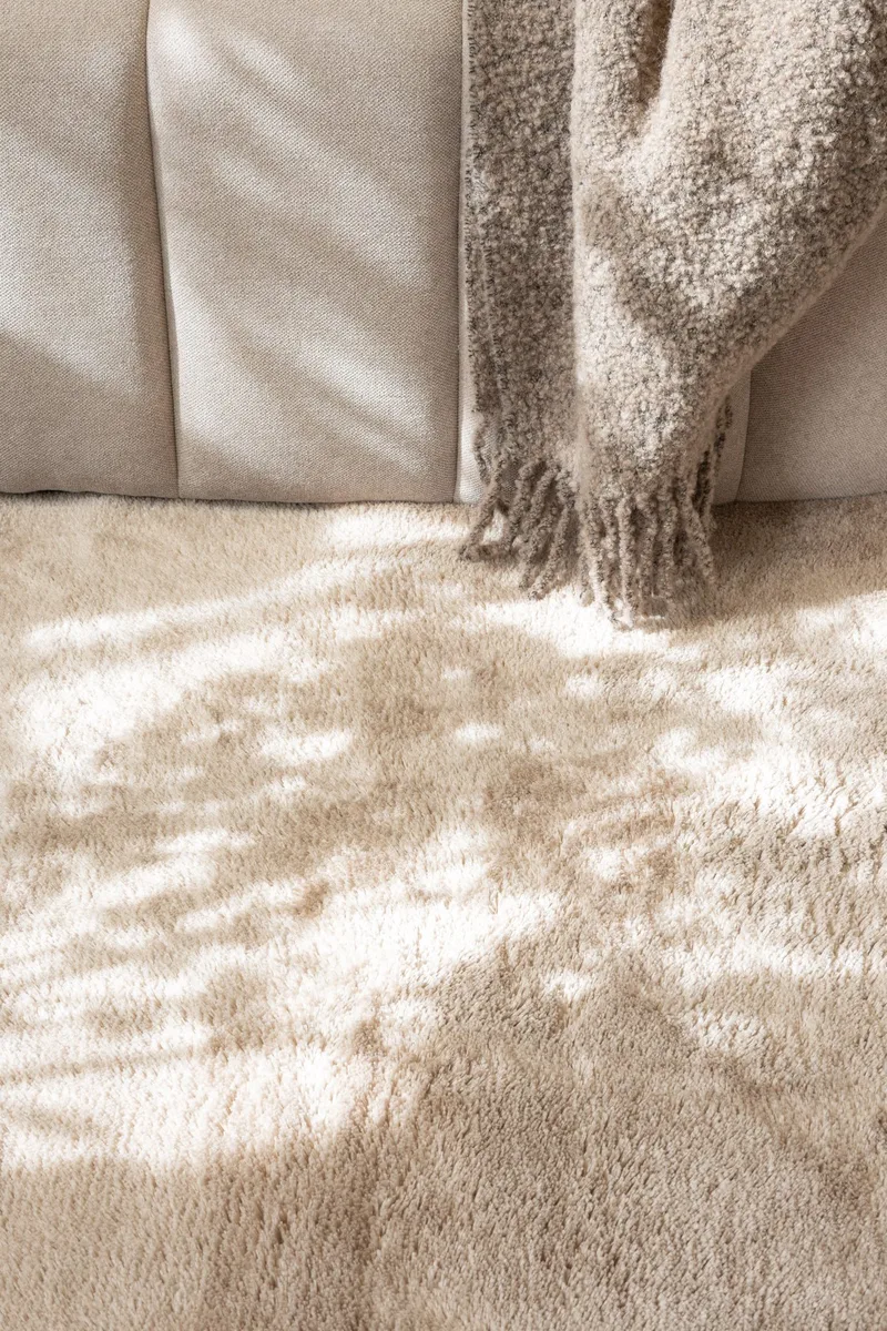 Cozy Ryamatta 120 cm Rund - Linne - Textil & mattor - Mattor - Modern matta - Ryamatta & luggmatta