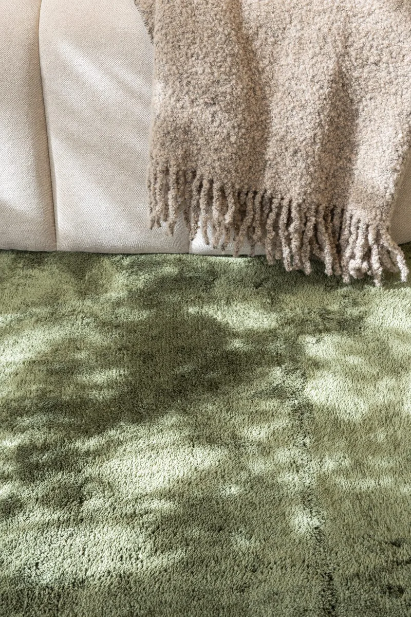 Cozy Ryamatta 160 cm Rund - Grön - Textil & mattor - Mattor - Modern matta - Ryamatta & luggmatta