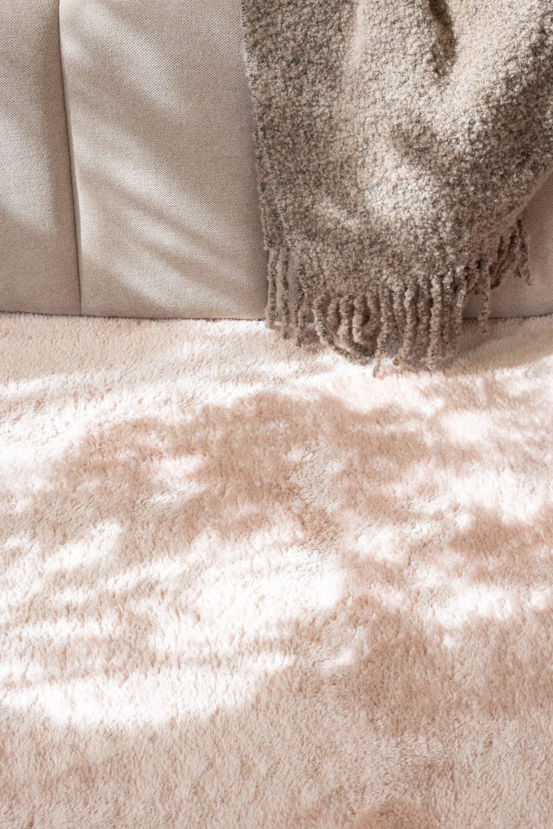 Cozy Ryamatta 160 cm Rund - Rosa - Textil & mattor - Mattor - Modern matta - Ryamatta & luggmatta