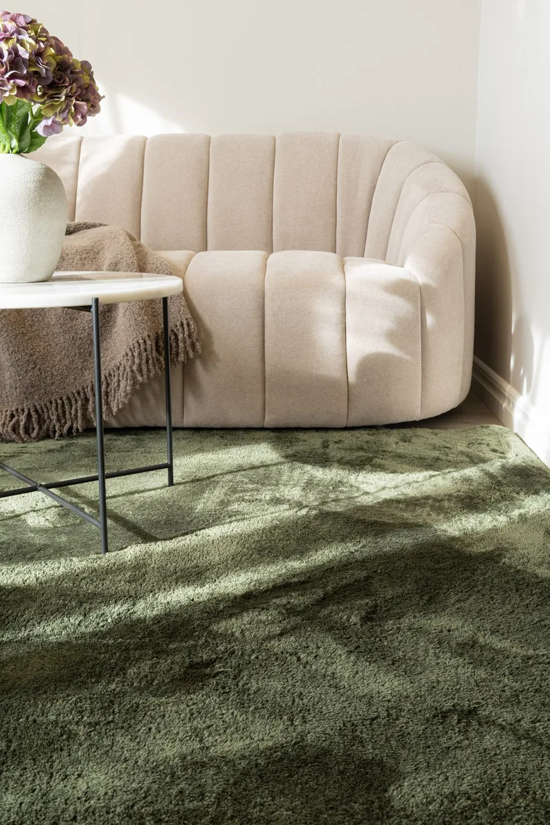 Cozy Ryamatta 160x230 cm Rektangulär - Grön - Textil & mattor - Mattor - Modern matta - Ryamatta & luggmatta