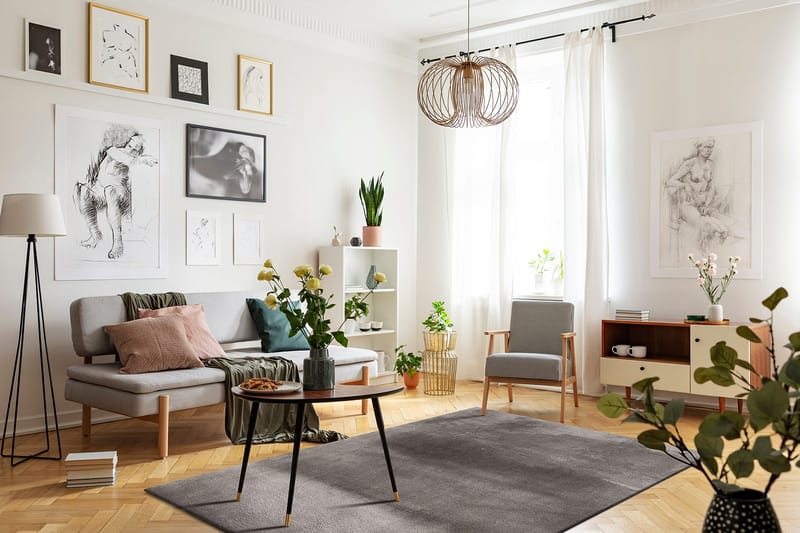 Cozy Ryamatta 200x290 cm Rektangulär - Grå - Textil & mattor - Mattor - Modern matta - Wiltonmattor