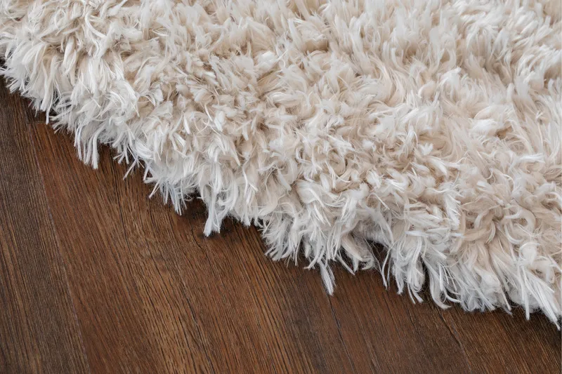 Floki Ryamatta 240 cm Rund - Vit - Textil & mattor - Mattor - Modern matta - Ryamatta & luggmatta